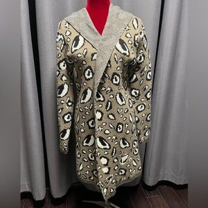 Pol Brand cheetah print cardigan / duster / longline